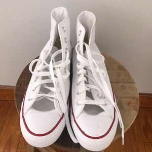 White high top converse NWT
